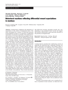 Behavioral reactions reflecting differential reward