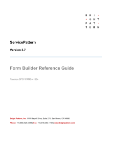 Form Builder Reference Guide