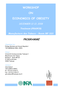 workshop on economics of obesity programme