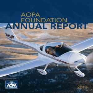 2013 AOPA Foundation Philanthropy Report