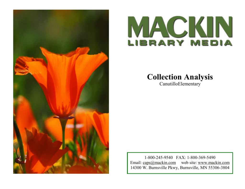 Collection Analysis Mackin Educational Resources