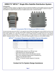 DIRECTV® MFH2™ Single Wire Satellite Distribution