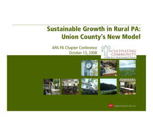 Sustainable Growth in Rural PA: Union County's New Model Union