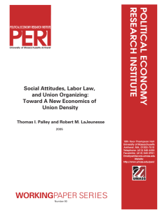 Social Attitudes, Labor Law, and Union Organizing: Toward A New
