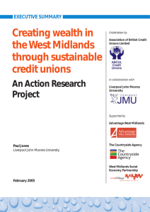 Creating wealth in the West Midlands through sustainable credit
