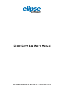 Elipse Event Log User's Manual