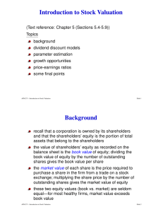 Introduction to Stock Valuation