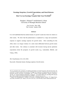 Earnings Surprises, Growth Expectations, and Stock Returns: