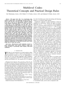 Multilevel codes: theoretical concepts and practical design rules