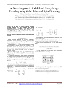 A Novel Approach of Multilevel Binary Image Encoding using Walsh