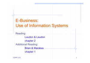 E-Business: Use of Information Systems