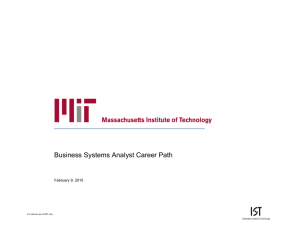 Business Systems Analysis Position Description