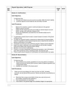 Deposit Operations Audit Program - The Institute of Internal Auditors