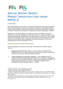 Market Infrastructure Under Mifid Ii