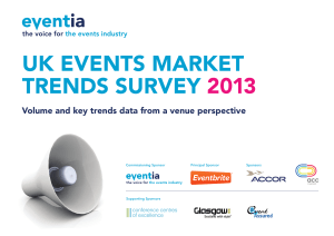 Volume and key trends data from a venue perspective