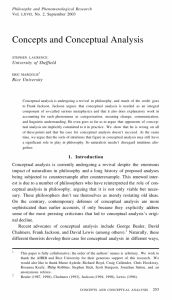 Concepts and Conceptual Analysis