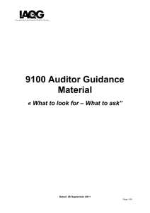 9100 Auditor Guidance Material