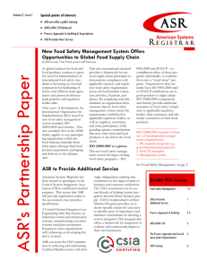 ASR's Partnership Paper
