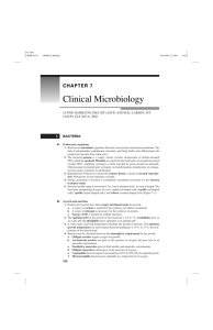 CHAPTER 7 Clinical Microbiology