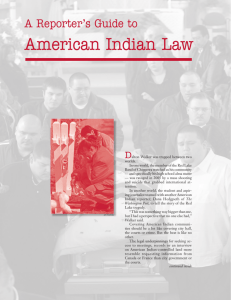 A Reporter's Guide to American Indian Law