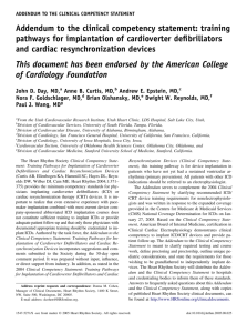 Addendum to the clinical competency statement: training pathways