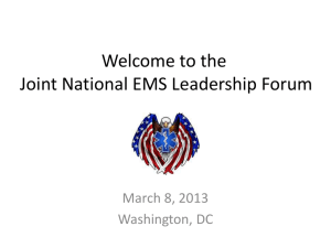 Mar. 8, 2013 - The National Association of State EMS Officials