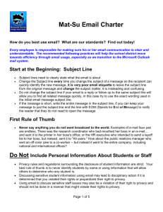 Mat-Su Email Charter - Matanuska-Susitna Borough School District