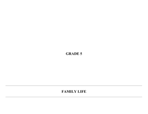 grade 5 family life - Education, Culture and Employment