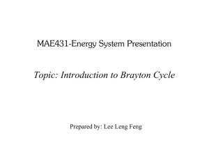 Introduction to Brayton Cycle