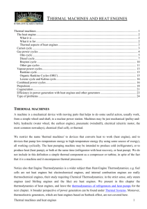 thermodynamics of heat engines