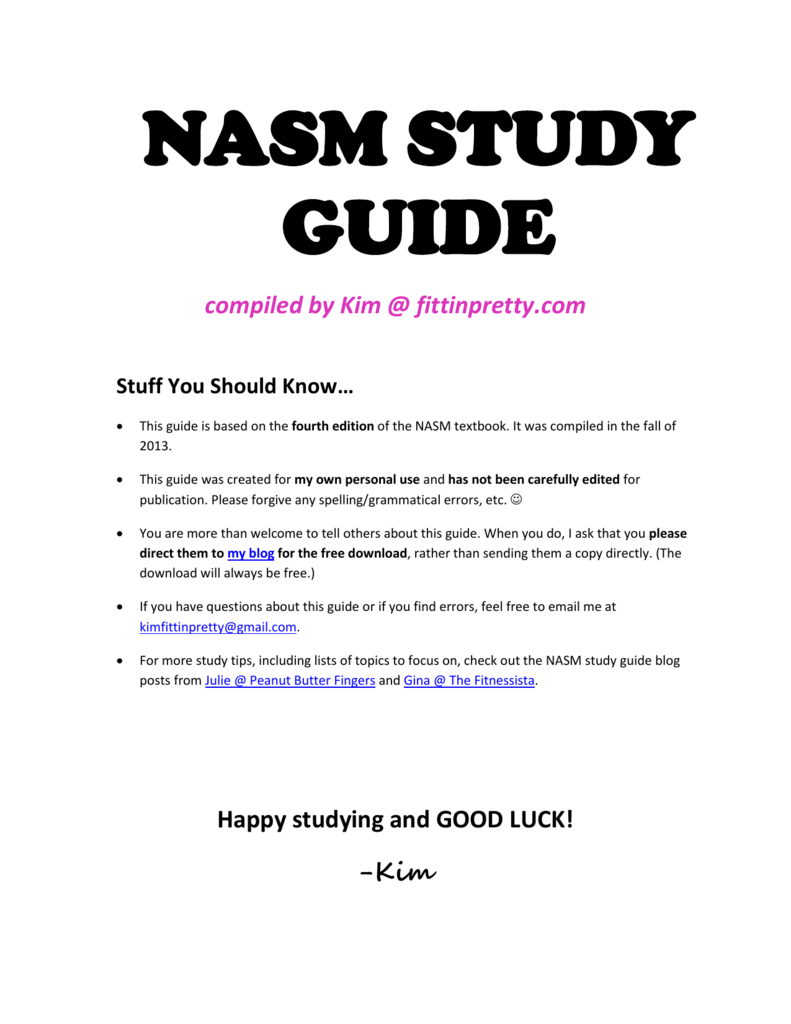 nasm level 3 case study example
