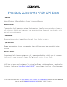 Free Study Guide for the NASM CPT Exam