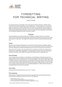 typesetting for technical writing - Computer Science