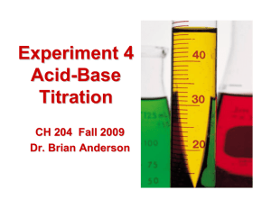 Experiment 4 - Acid