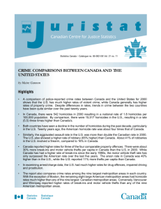 crime comparisons between canada and the united states