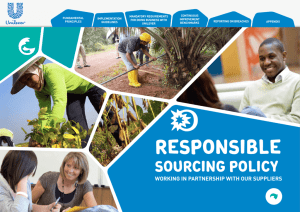 Responsbile Sourcing Policy