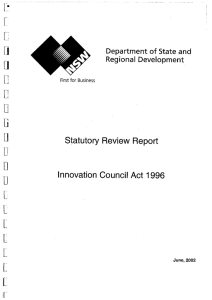Innivation Council Act 1996 Review