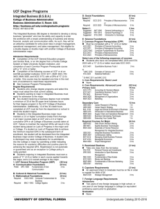 Integrated Business - Undergraduate Catalog