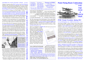 Friends Newsletter Spring 2012 - Poole Flying Boats Celebration