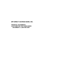 BPI DIRECT SAVINGS BANK, INC.