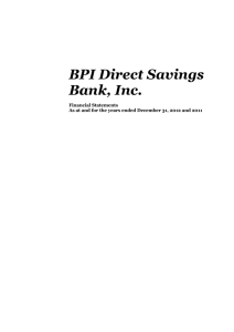 BPI Direct Savings Bank, Inc.