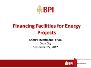 BPI: Financing Facilities for Energy Projects