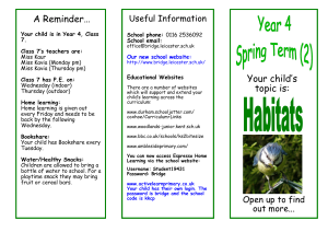 Habitats Year 4 Spring 2