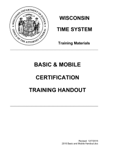 basic & mobile certification training handout