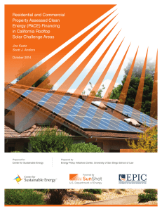 Residential and Commercial Property Assessed Clean Energy (PACE)