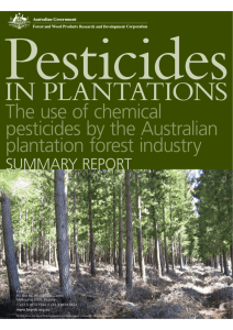 The use of chemical pesticides by the Australian plantation forest