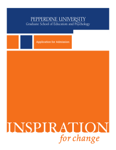 Application - Graduate School of Education and Psychology