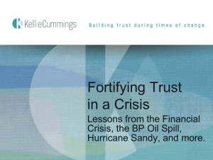 Fortifying Trust in a Crisis