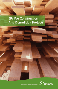 3Rs For Construction And Demolition Projects