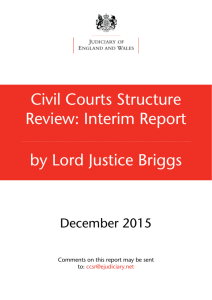 Civil Courts Structure Review: Interim Report by Lord Justice Briggs